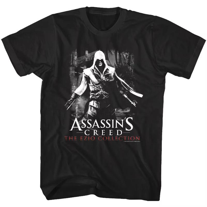 2025 Assassins Creed Assassin's Creed Mens Game Joint Men's Short Sleeve T-Shirt Breathable and Comfortable