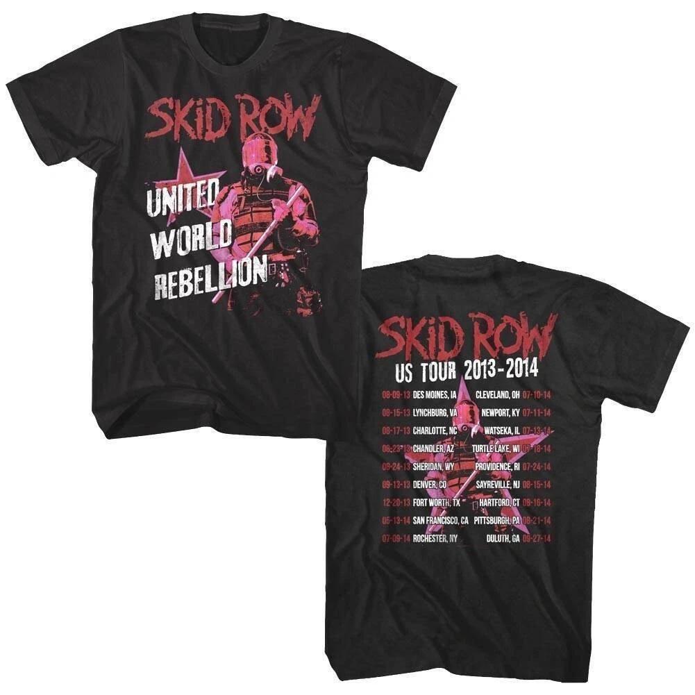 

Skid Row United World Rebellion US Tour T Shirt Men s and Women s Same Crew Neck Pure Cotton T-shirt 4XL
