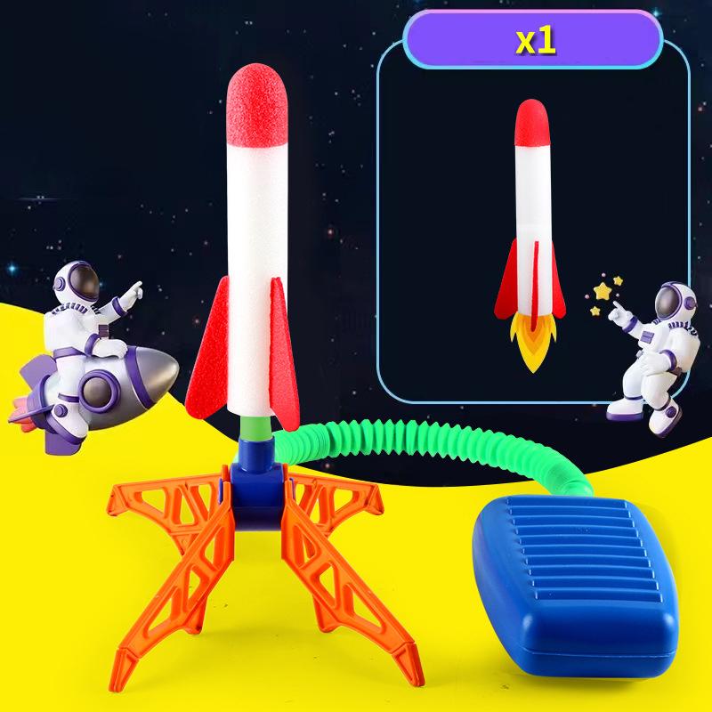 Kinder Raketenwerfer Trittpumpe Kraft Luftdruck Stomp Outdoor Familienspiele Himmelsrakete Geburtstagsgeschenke Sportspielzeug Für Kinder