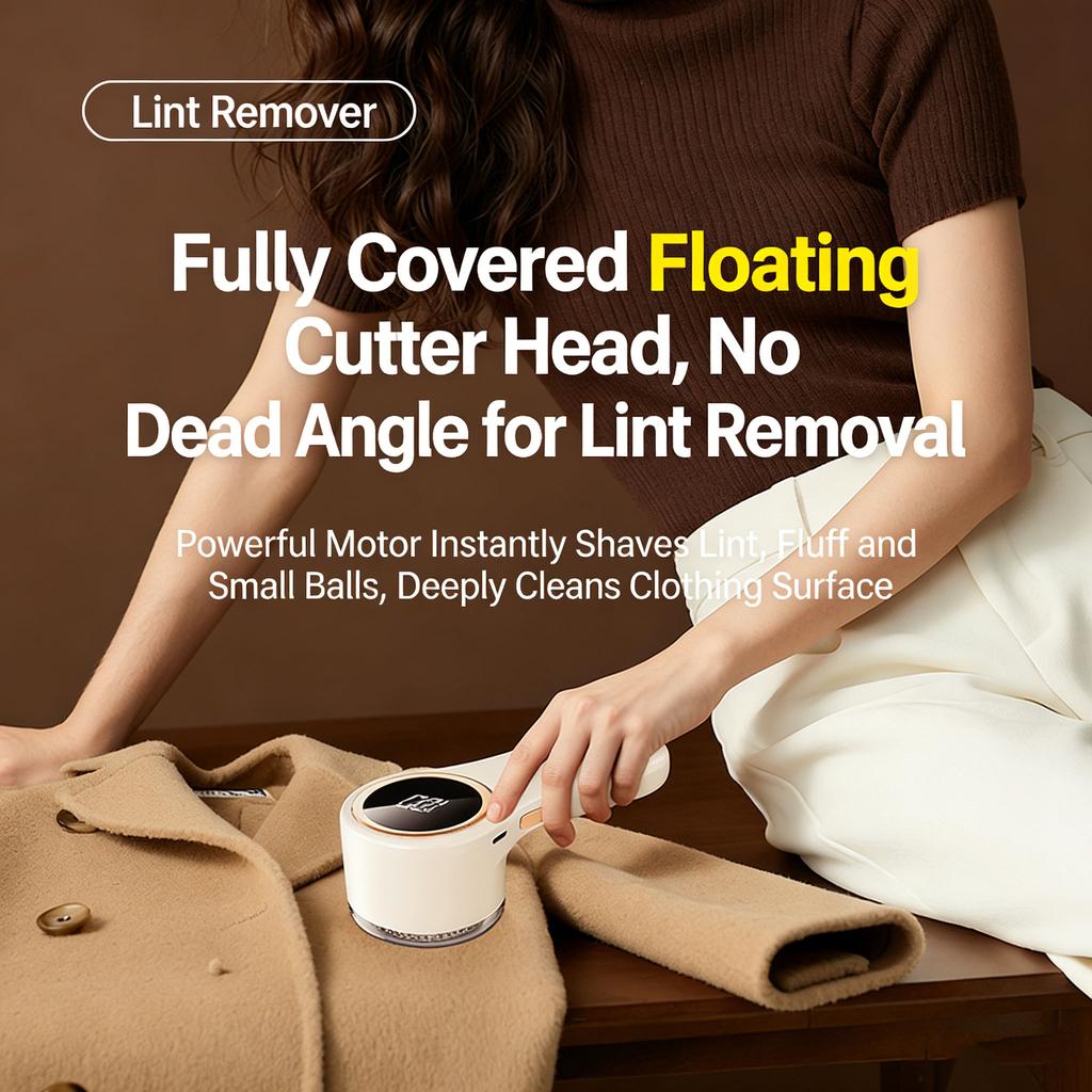 Electric Fluff Lint Removers USB Rechargeable Fabric Grooming With LED Display Electric Lint Remover Home & Travel Essentials