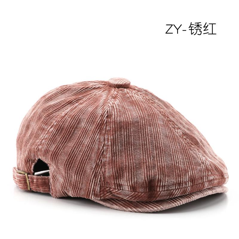 Women's Washed Corduroy Denim Forward Cap, Outdoor Men's Sun Hat, Painter's Hat, Beret