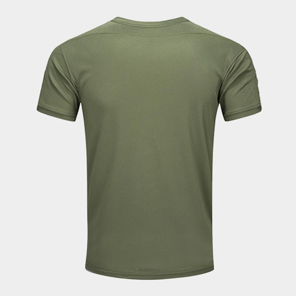 Men Crew Neck Short Sleeve T Shirt Lightweight Quick Dry Athletic Top Comfortable Casual Summer Sportswear for Outdoor Indoor Use