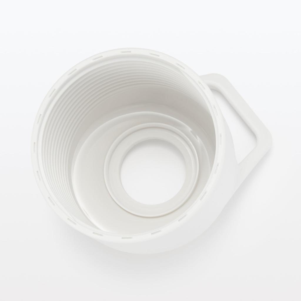MUJI Portable Cooler Holder for PET Keeps Drinks MDP81A4S Bottles, Chilled, White, 500-650 mL,