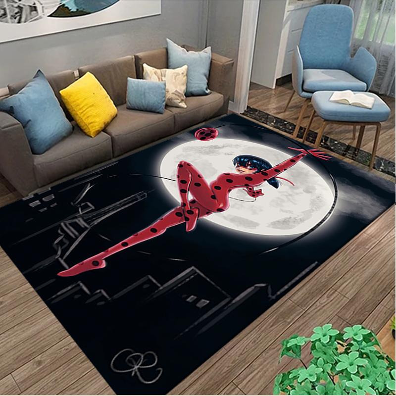 1pc General-purpose Rug, Ladybug Printed Area Rug, Comfortable Office Chair Carpet, Home Entrance Floor Mat