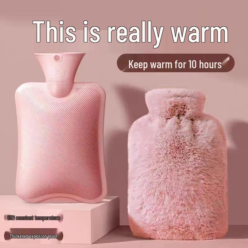 JIEYOUJIA Faux Fur Hot Water Bottle