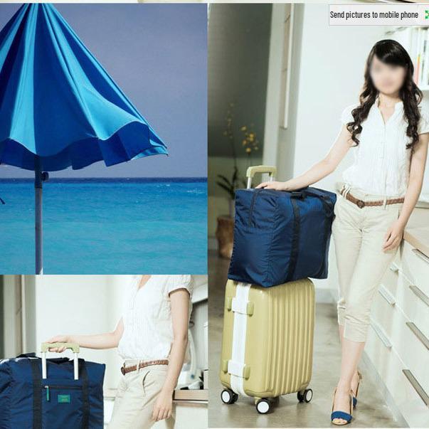 Portable Large-Capacity Travel Trolley Bag with Organizer Sleeve