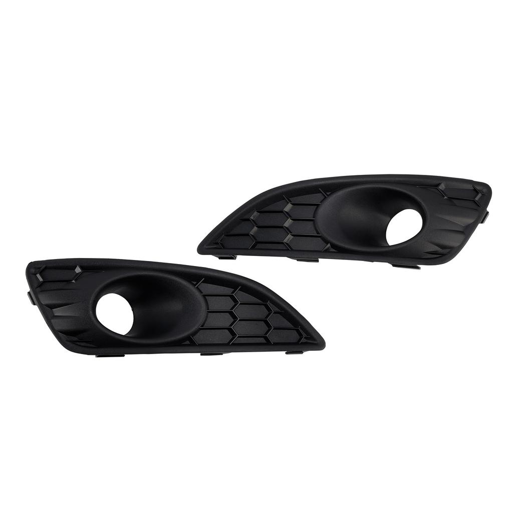 2PCS Matte Black Front Fog Light Lamp Cover Grille Fit Ford Fiesta 2013-2017