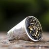 Vintage 316L Stainless Steel 3D Lion Head Ring High Polished Mens Animal Jewelry Fashion Accessories