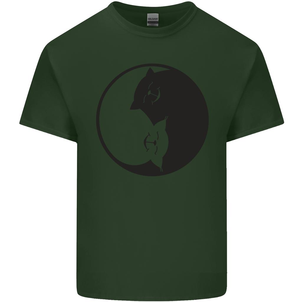 Yin Yang Cat Lover Funny Kitten Pet Unisexs Light Cotton TShirt