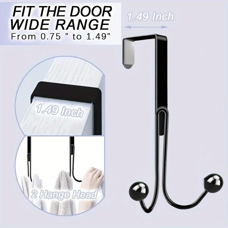 Iron Door Hanger 1pc No Nail Wardrobe Door Hangers, Metal Craft Coat Multi-Purpose Double-Ended Hanger