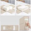 Bed Sheet Organizers Linen Foldable Sheet Storage Box Container with Window and Label for Bedding Duvet Cover Set