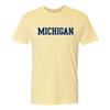 Michigan Wolverines Basic Block T-Shirt Premium Cotton
