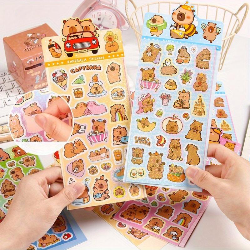 Random 10Sheets Capybara PVC Stickers for Laptop, Notebook, Skateboard And Guitar Decoration, Mixed Color Self-Adhesive