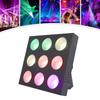 Aluminum Alloy Rectangular Stage Light,Black 9 *12W RGBW LEDs Lights Self-propelled for Weddings,Birthday Parties