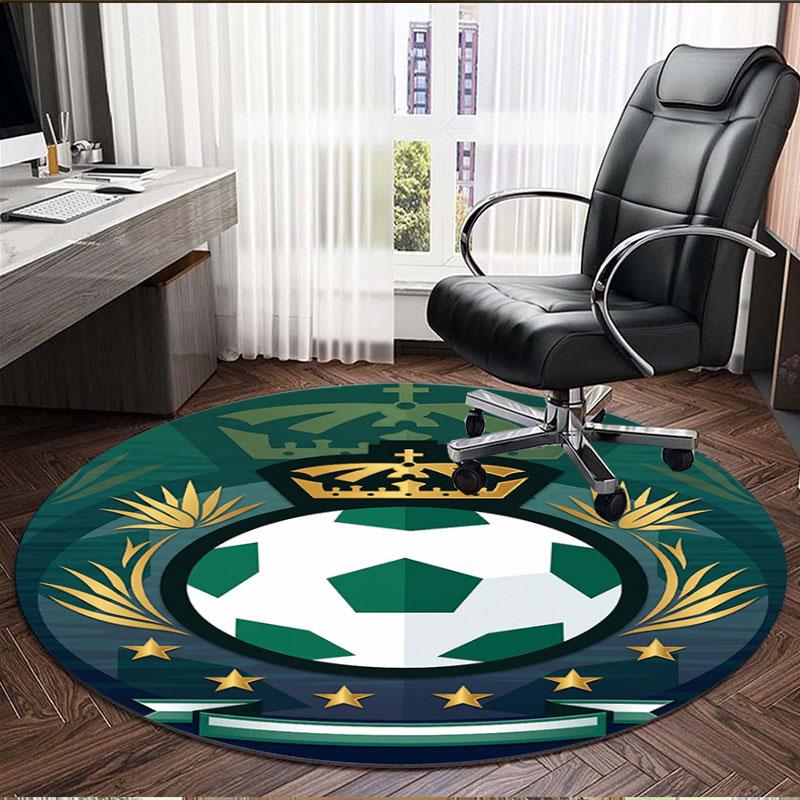 Club Santos Laguna Print Round Rug, Washable Floor Carpet, For Entryway Dorm Laundry Room Office Study, Home Decor Birthday Christmas Gift