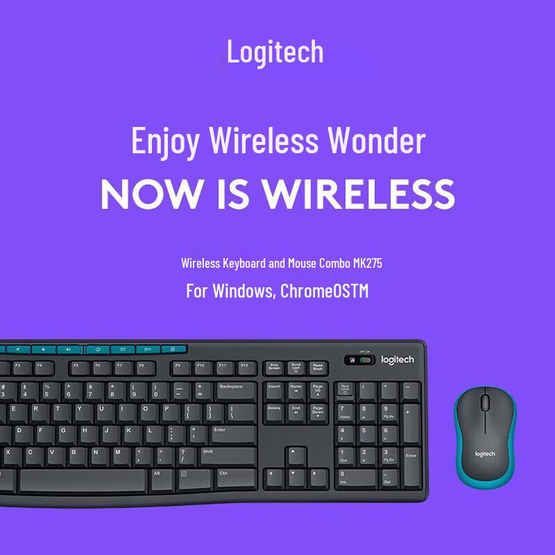 

Logitech MK275 Wireless Keyboard and Mouse Combo