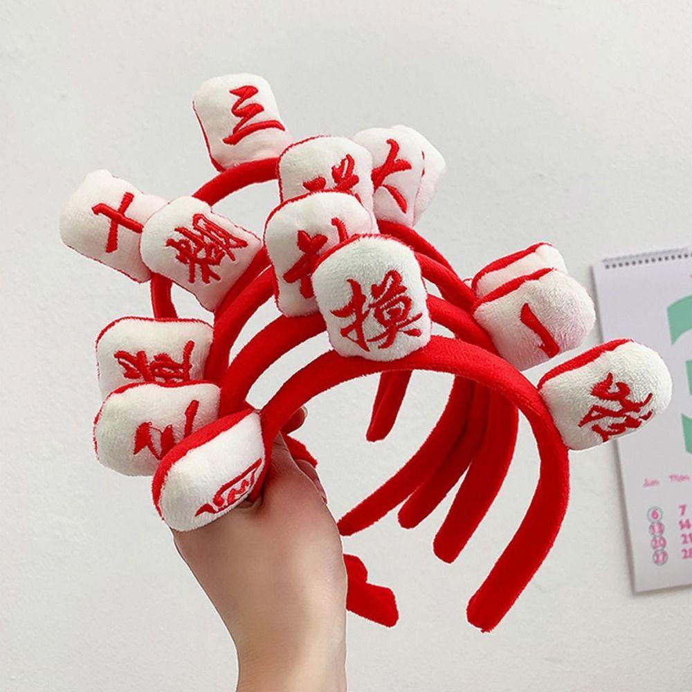 Winter For Girls Chinese Characters Korean Head Wrap Hair Hoop Women Hairband Mahjong Headband
