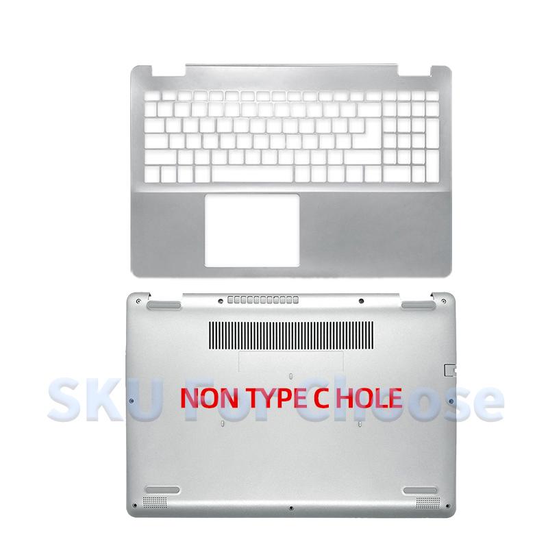 Silver New Repalce Cover For Inspiron 15 5000 5584 P85F LCD Screen Back Cover Front Bezel Hinges Palmrest Lower Bottom Case