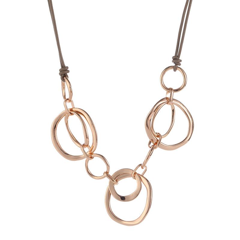 Exquisite Geometric Metal Fashion Personality Versatile Women'S Clavicle Chain