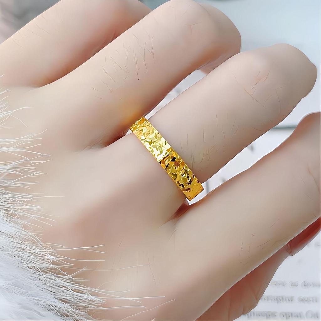 Vietnamese Sand Gold Genuine Minority Design Ice-Crushed Bangle for Women – Flashy Gift for Girlfriend