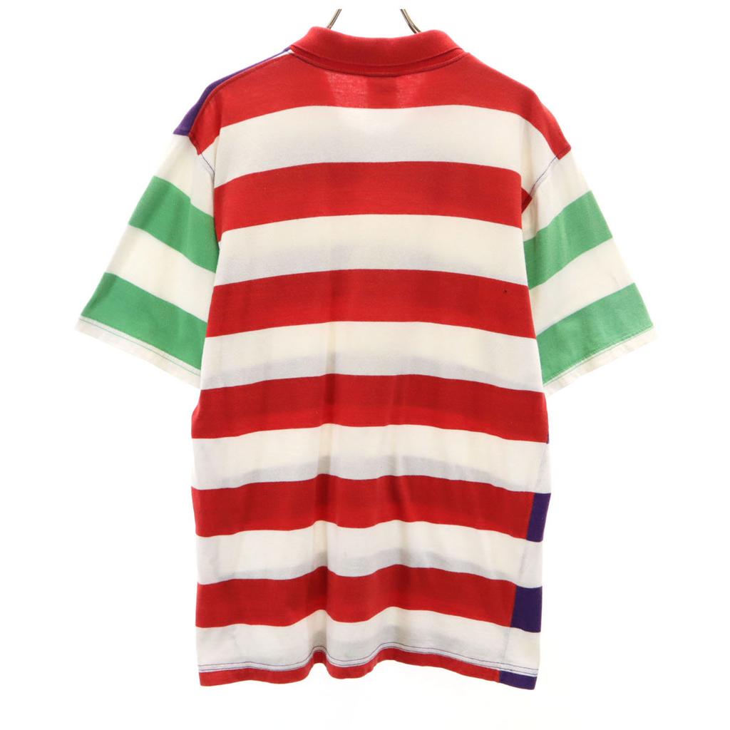 TOMMY HILFIGER Old Peruvian Border Pattern Short sleeve V neck Polo shirt Men's Used