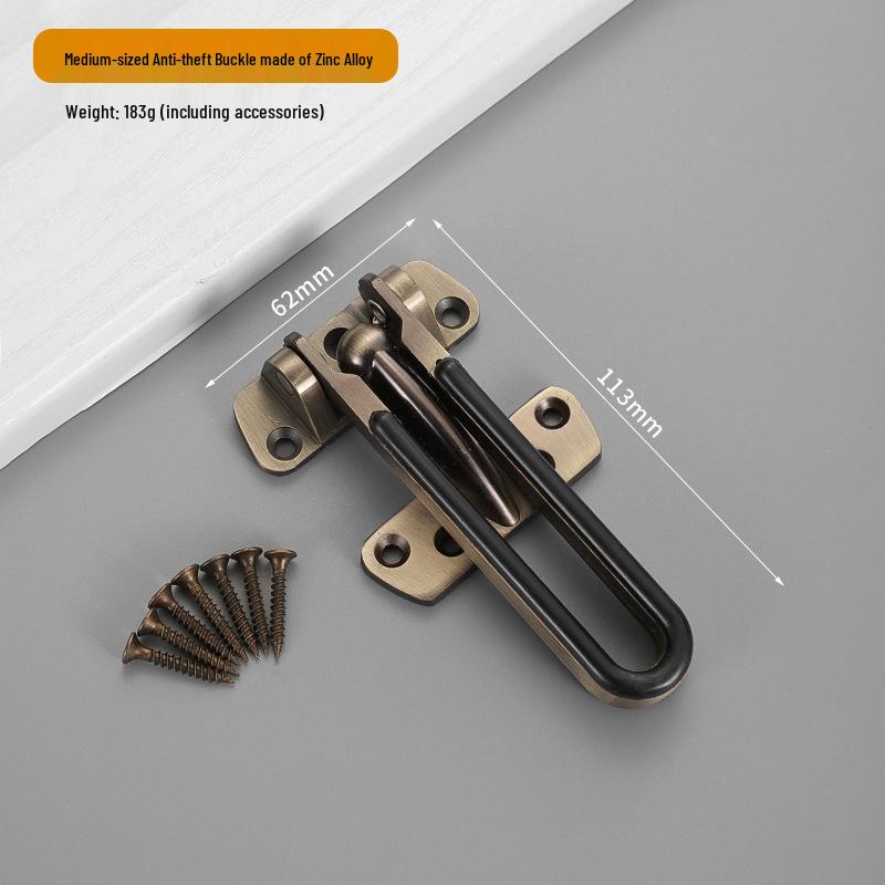 Zinc Alloy Anti-Theft Safety Door Chain with Pin-Type Bolt for Hotel Rooms