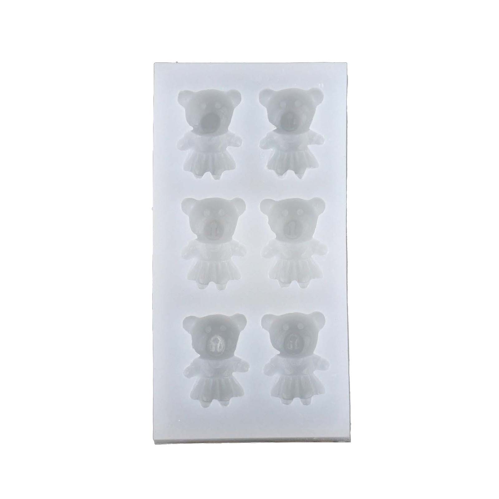 

Силиконовая форма «Медведь» для шоколадной помадки Формы для свечей «Медведь» для изготовления свечей Формы для помадки для украшения печенья 6