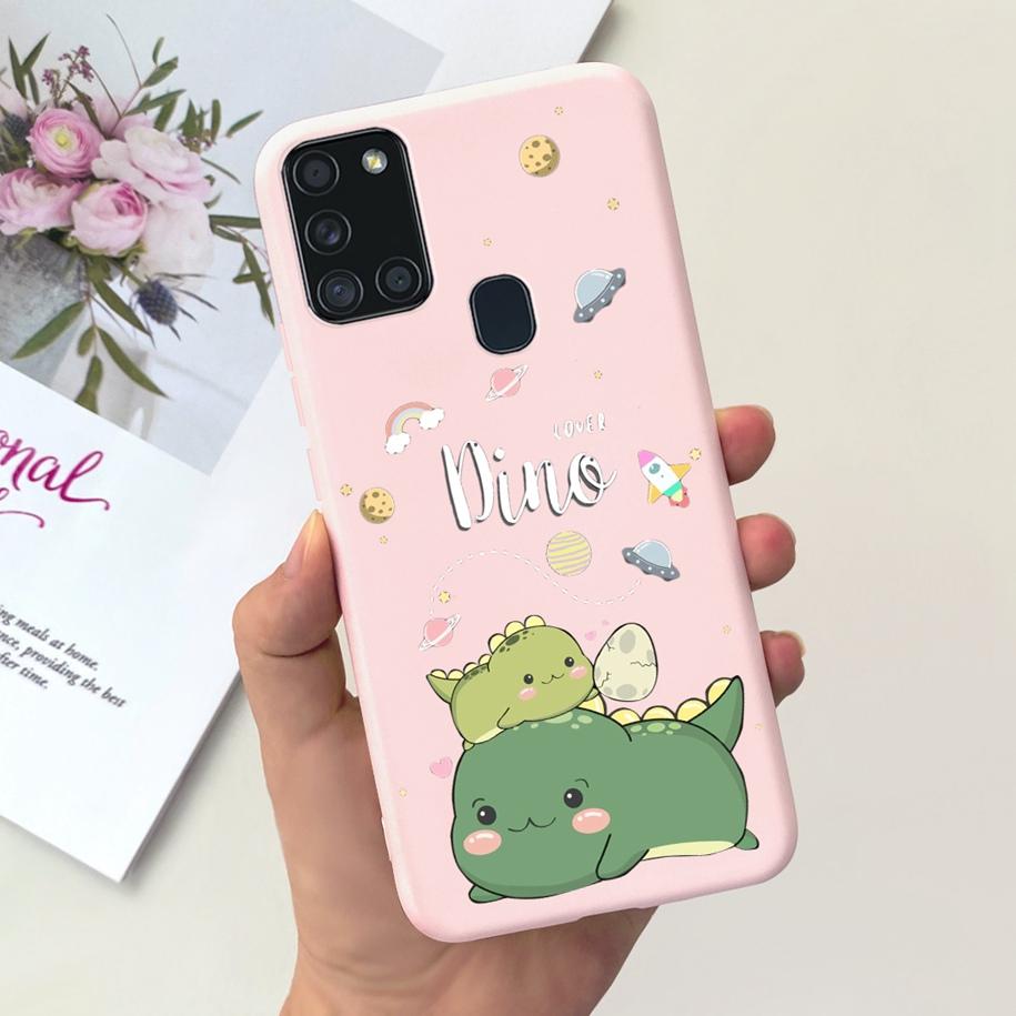 For Samsung A21S Case SM-A217F A 21S Back Cover Fashion Flower Cartoon TPU Soft Silicone Phone Case For Samsung Galaxy A21s Capa