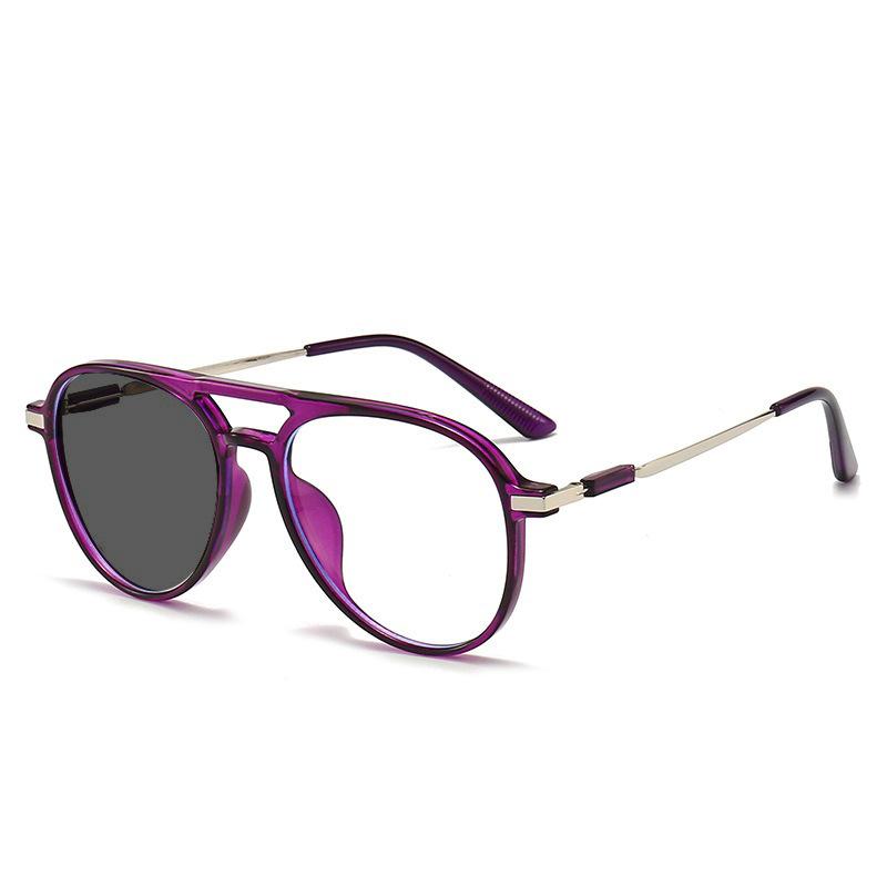 Anti Blue Light Toad Frame Photochromic Myopia Glasses Fashion Trend Near Sight Eyeglasses Lady and Gentleman 0 To -4.0