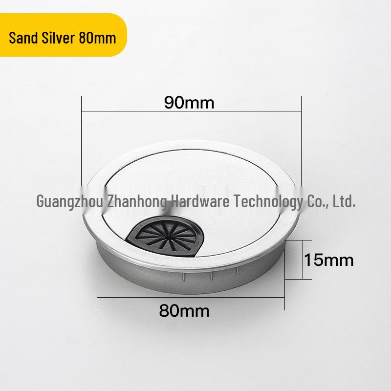 Round Desktop Cable Hole Cover for Wire Management (50, 53, 60mm)