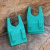 1 Pair Silicone Bucket Fishing Rod Holder Portable Lightweight Non-slip U-shaped Clamp-on Lure Container Bucket Fishing Pole Rest Rack Raft Fishing