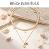 Bohemian Imitation Pearl Shell Starfish Pendant Necklace for Women Irregular Stone Sea Star Ocean Charm Choker Summer Jewelry