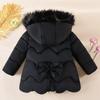 Children's Winter Coat Little Girl Cotton-padded Jacket Thickened Fashion Down  Jacket Girl's Medium Long Super Cute  Jacket