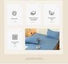 Solid Color Dustproof Fitted Sheet Set & Mattress Protector