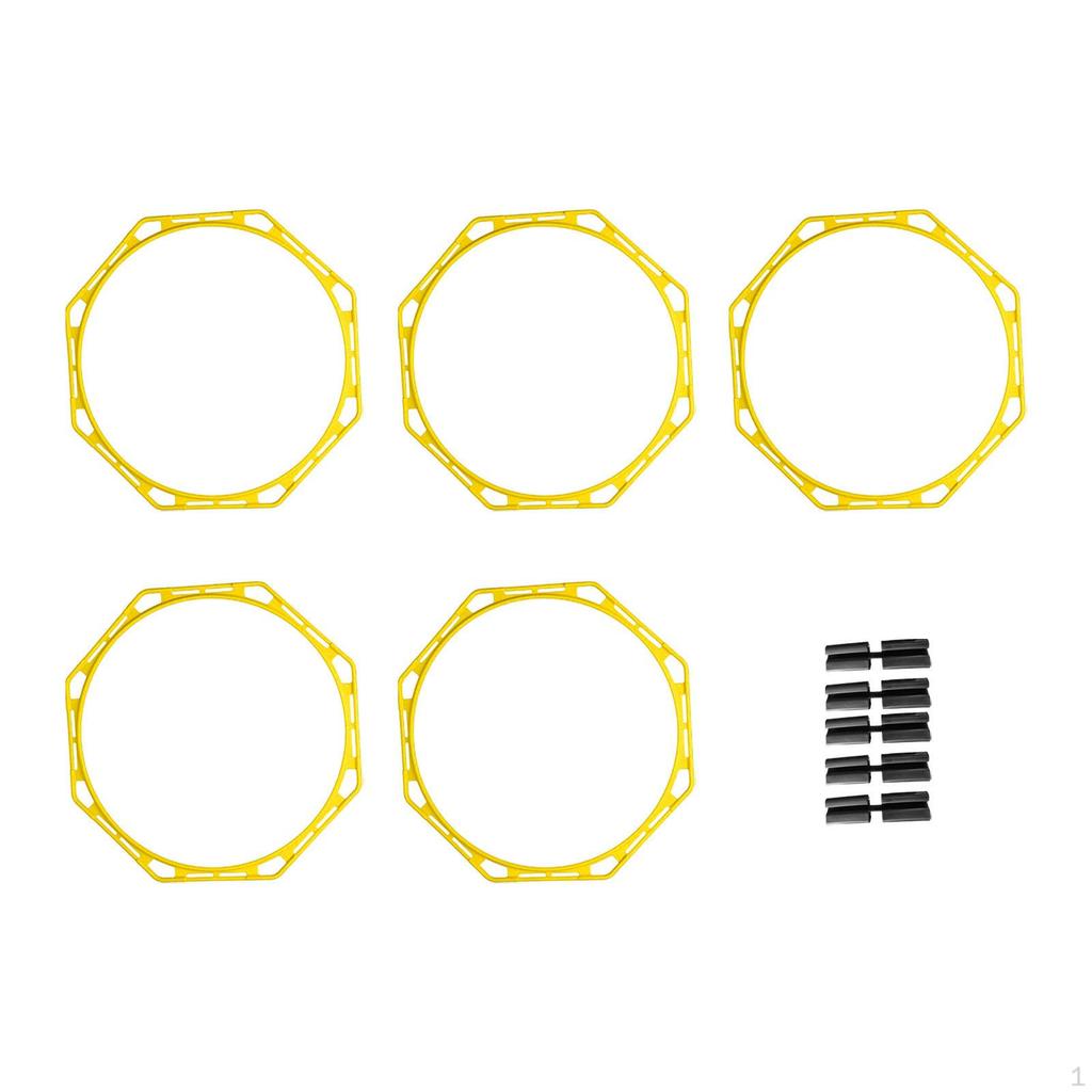 5 Pack Agility Rings 19.69inch Training Tools for Football And Rugby