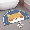 Bathroom diatom mud floor mat absorbent cushion toilet toilet floor mat non-slip toilet quick drying small carpet household