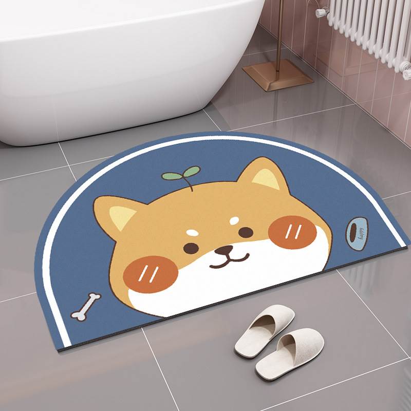 Bathroom diatom mud floor mat absorbent cushion toilet toilet floor mat non-slip toilet quick drying small carpet household