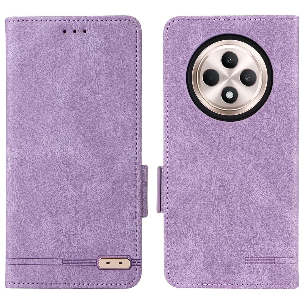 Für Oppo Reno12 F 5G Hülle Hardware Dekor Leder Brieftasche Handyhülle