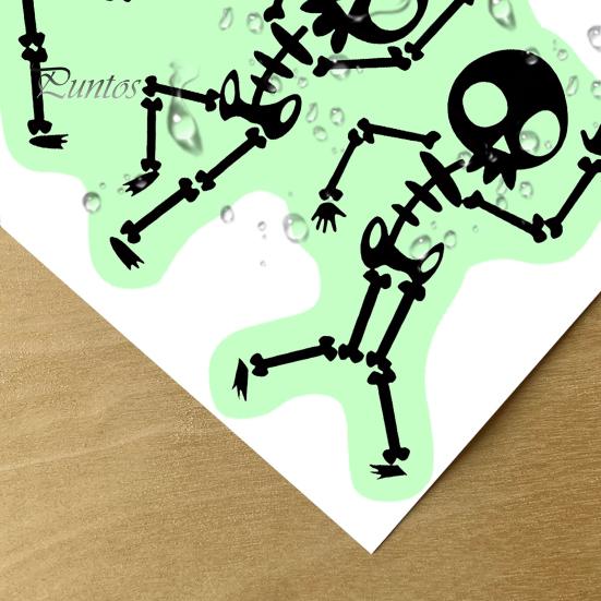 Luminous Skeleton Decals for Light Switches Halloween Switch PVC Sticker, Glow in The Dark Horror Theme Room Accessories Decal, Wall Sticker