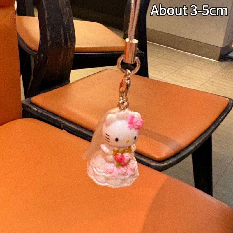 1 OR 10 PIECES Sanrio Hello Kitty Key Rings Chocolate Mushroom Hellokitty Japanese Charms Y2K Phone Chain Decoration Pendant Girls Present
