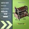 Multifunctional Carbon Steel Kitchen Countertop Spice and Storage Rack