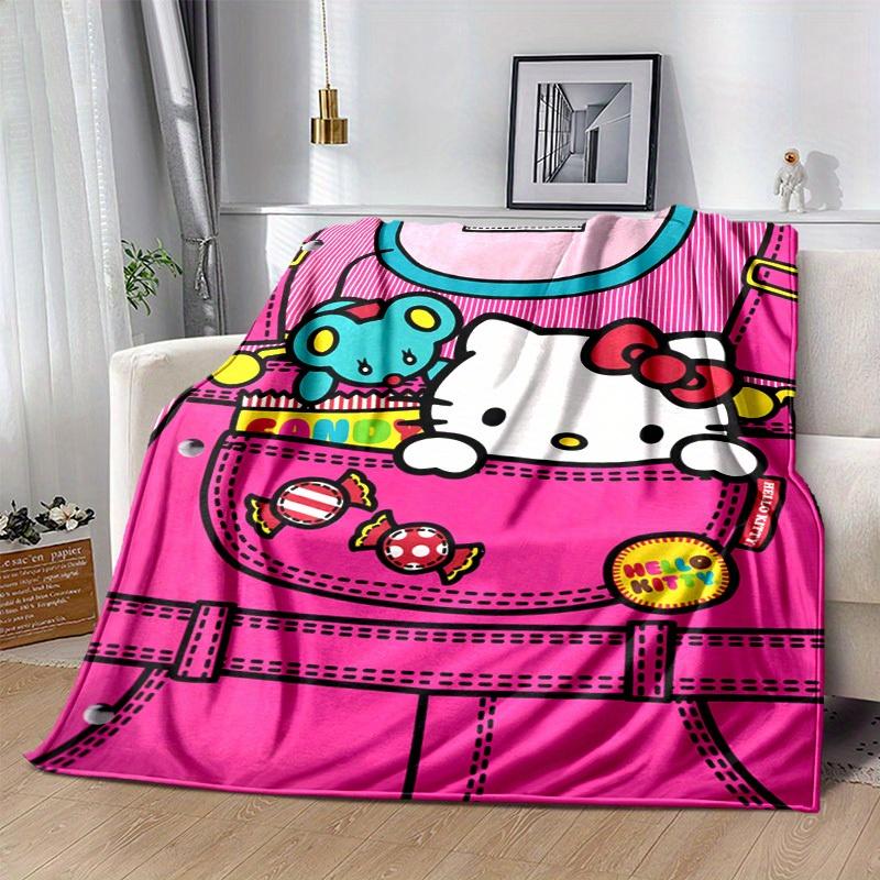 1pc. Hello Kitty Cute Cartoon Blanket - Perfect for Home, Office, Outdoor Use, Gift Idea, Suitable for All Seasonsz041709