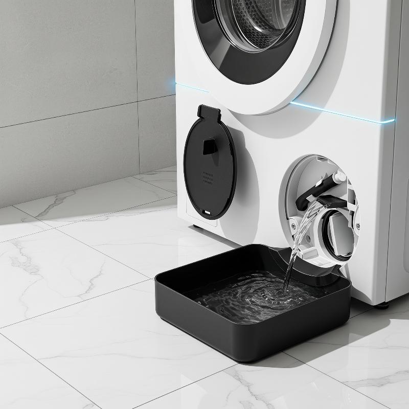 1Pcs Black Leak Proof Pan Washing Machine Drain Tray Water Catch Box For Drum Washer Floor Protection
