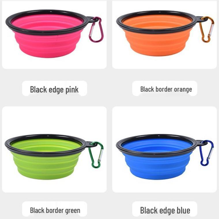 Portable Pet Feeding Bowl - Large Silicone Foldable for Cats and Dogs