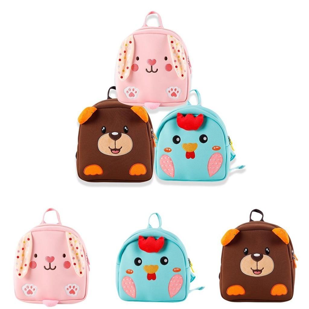 Trendy Korean Style Children's Backpack For Kindergarten Boys And Girls With Cute Animal Patterns And Durable Nylon Material