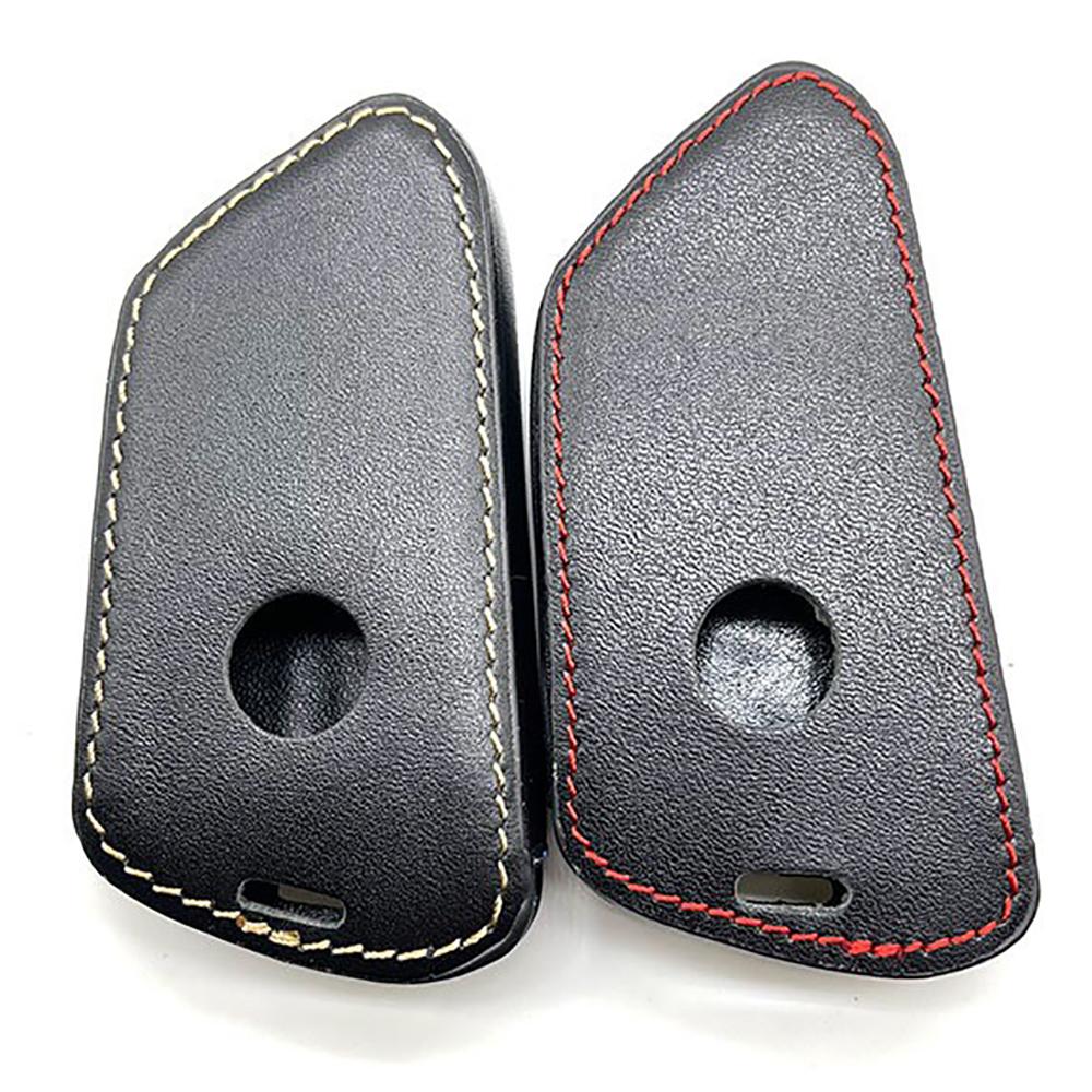 Leather Key Case Key Cover Keychain For VW Volkswagen Golf 8 MK 2021 2022 2023 2024 Skoda Octavia A8 SEAT Leon MK4 Accessories