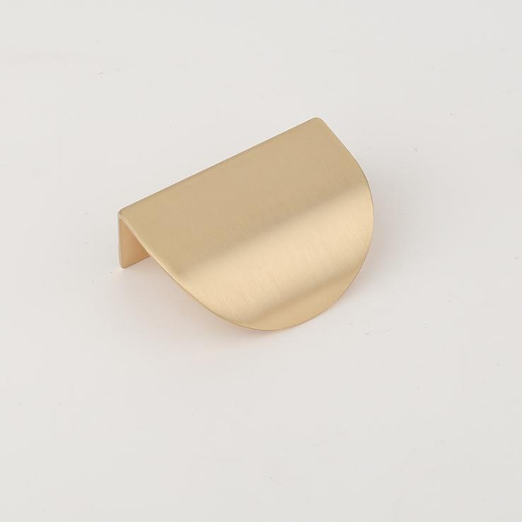 Úchytka ve tvaru listu, zlaté kartáčované duté úchytky, úchytka pro skříňky, zinková slitina 40mm/96mm, zlatá zásuvka se šrouby