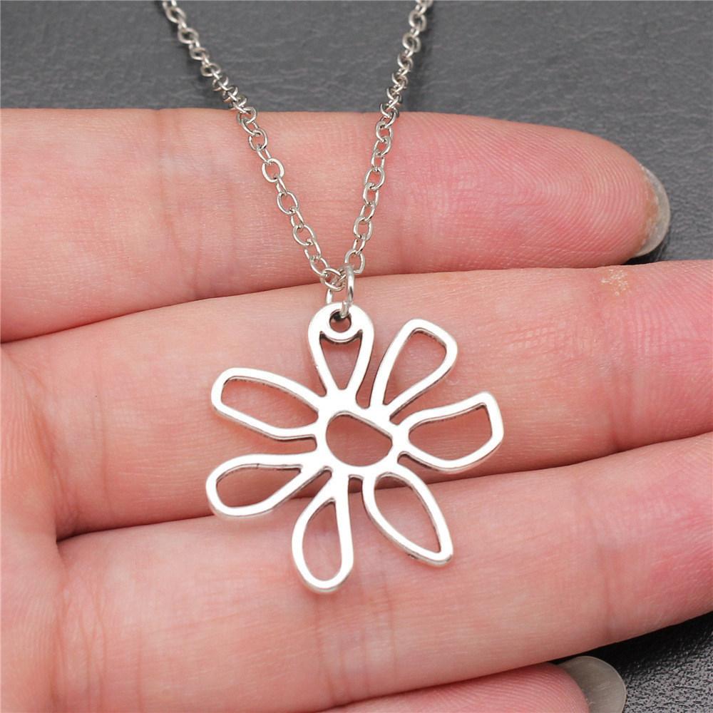 Tree of Life Floral Mandala Pendant Antique Bronze Metal Bridesmaid Choker Necklace Trendy Gift