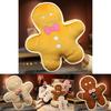 Christmas Gingerbread Man Plush Toy For Kids Bedtime Sleep Pillow Gift Idea