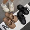 Mary Jane women's shoes are fashionable and versatile, and they are worn outside. Non-slip and cool slippers are heightened. Thick-soled one-pedal